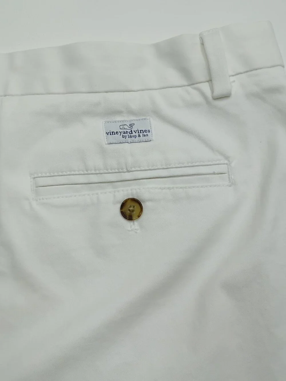 Vineyard Vines White Chino Shorts Men's 38 Flat Front Cotton Classic Preppy